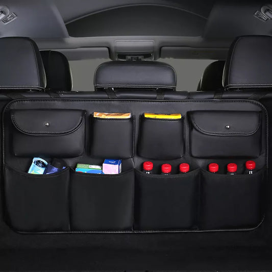 Rear Seat Back Storage Bag - Multi Pocket Trunk Organizer