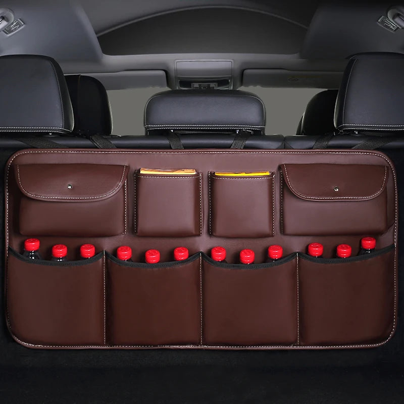 Rear Seat Back Storage Bag - Multi Pocket Trunk Organizer