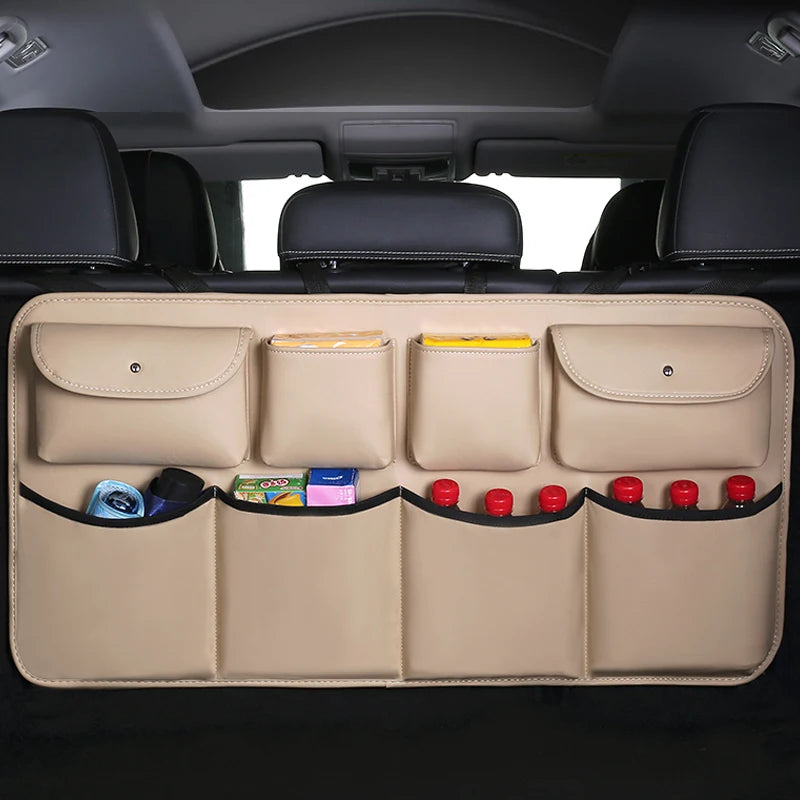 Rear Seat Back Storage Bag - Multi Pocket Trunk Organizer