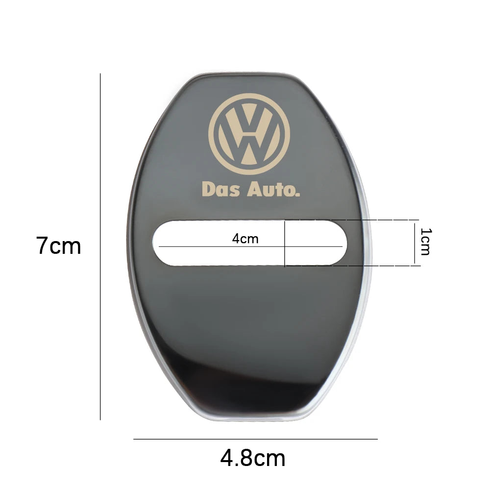 4PCS Metal Car Door Lock Emblem Cover Decal Accessories For Volkswagen Golf 4 5 7 B6 Jetta Polo Caddy GTI Bora MK7 Beetle Passat