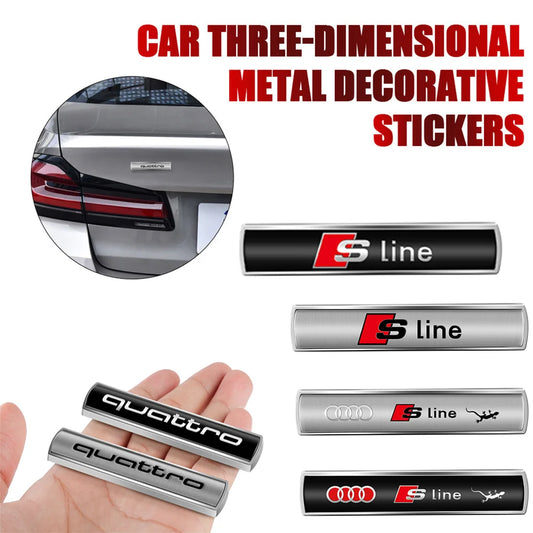 3D Metal Car Badge Side Body Accessory For Audi