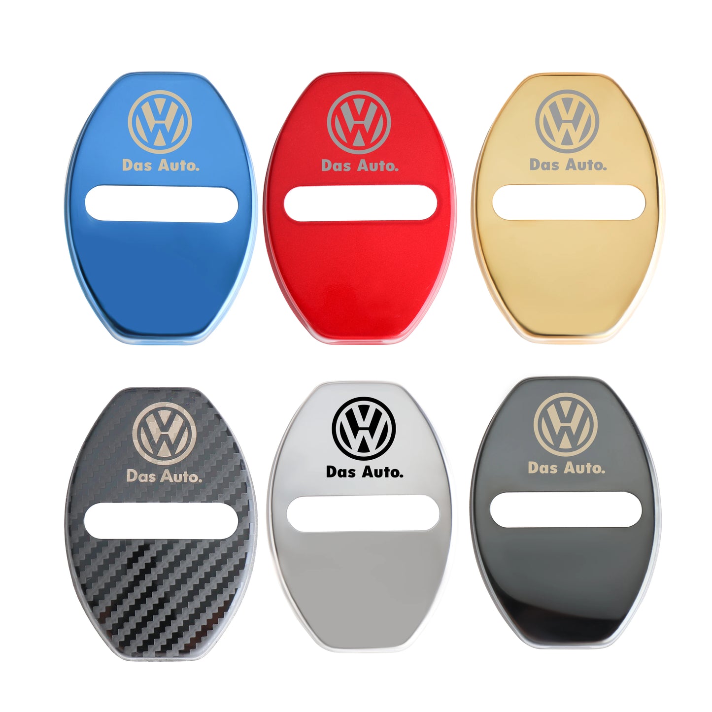 4PCS Metal Car Door Lock Emblem Cover Decal Accessories For Volkswagen Golf 4 5 7 B6 Jetta Polo Caddy GTI Bora MK7 Beetle Passat