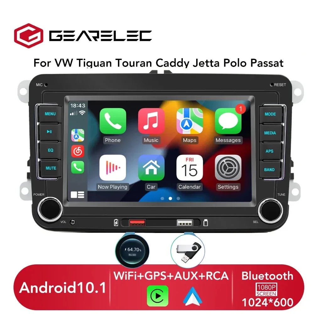 7inch Car Radio Multimedia MP5 Player With WiFi GPS CarPlay Android Auto For VW POLO GOLF 5 6 Plus PASSAT B6 JETTA TIGUAN TOURAN