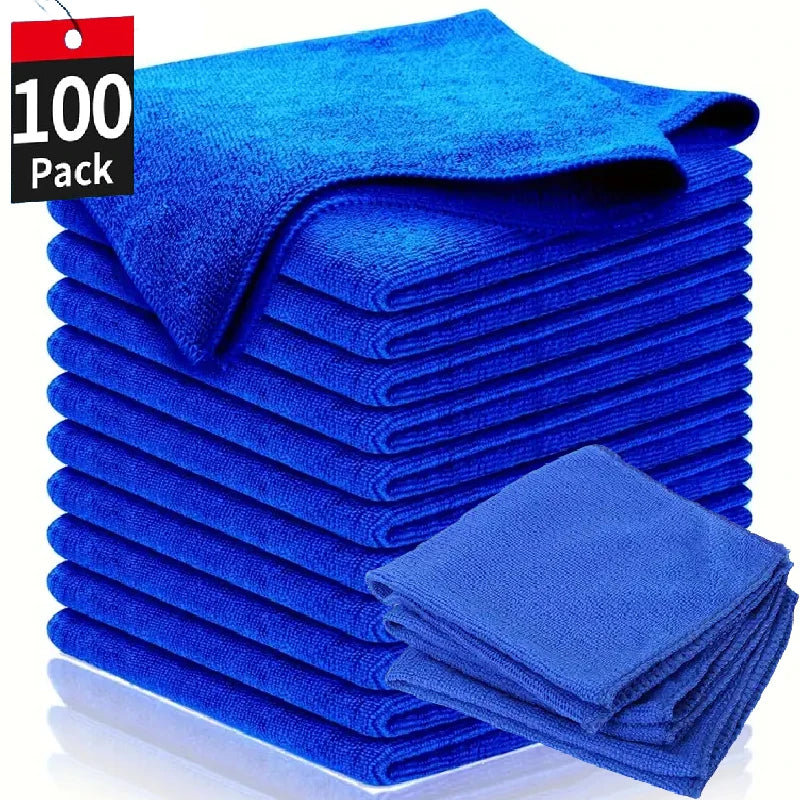 50-100pcs Microfiber Cleaning Cloths - Lint Free Microfiber